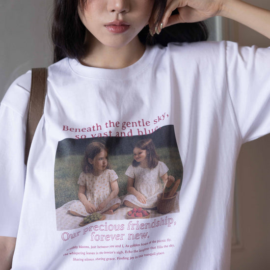SUMMER GIRL FADED T-SHIRT IVORY