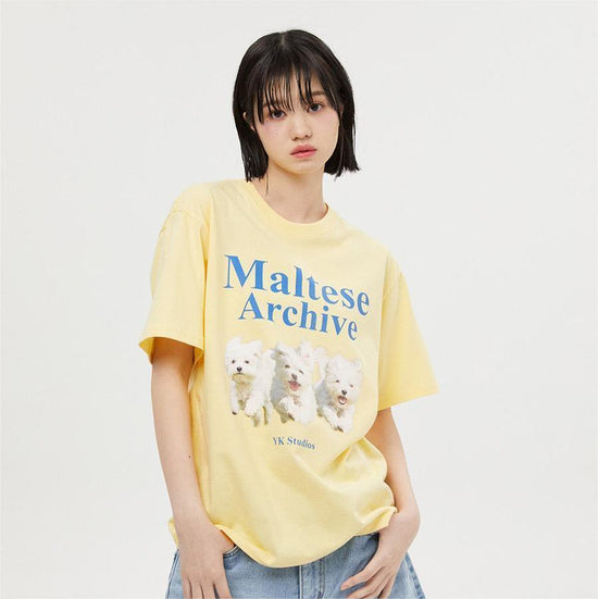 MALTESE ARCHIVE HALF SLEEVE TSHIRTS LIGHT YELLOW