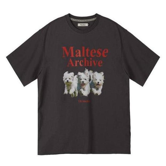 MALTESE ARCHIVE HALF SLEEVE TSHIRTS CHARCOAL