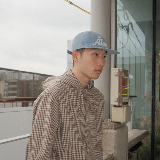 ALAND LOGO APPLIQUE CAP INDIGO