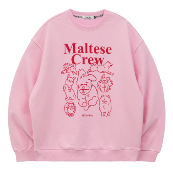 ★ Wai Kei★ Maltese Endorphin 3D Graphic Man to Man Melang Buy WAI KEI Korean Fashion Original - Aland Official Store