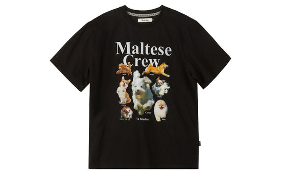 MALTESE CREW HALF SLEEVE TSHIRTS BLACK