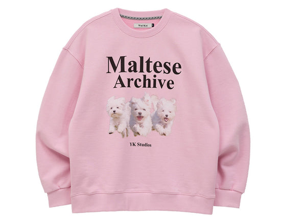 MALTESE ARCHIVE SWEATSHIRTS LIGHT PINK