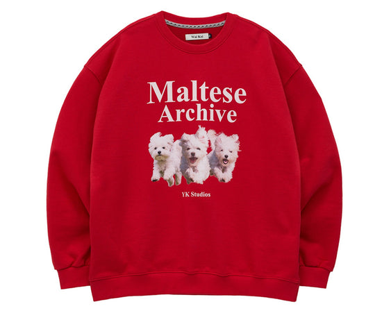 MALTESE ARCHIVE SWEATSHIRTS RED