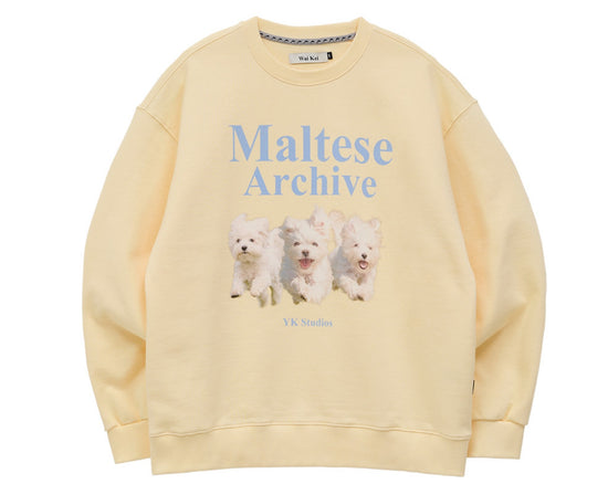 MALTESE ARCHIVE SWEATSHIRTS LIGHT YELLOW