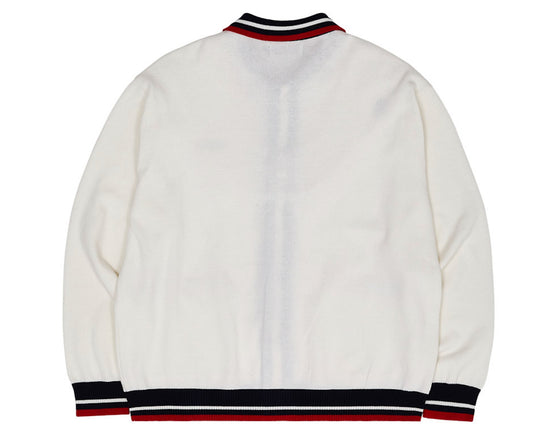 COLOR BLOCK MARINE CARDIGAN IVORY