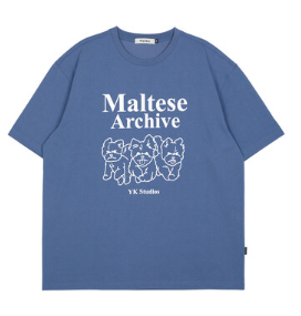 MALTESE ARCHIVE LINE GRAPHIC HALF SLEEVE TSHIRTS DUST BLUE