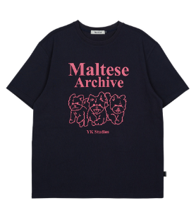 MALTESE ARCHIVE LINE GRAPHIC HALF SLEEVE TSHIRTS NAVY