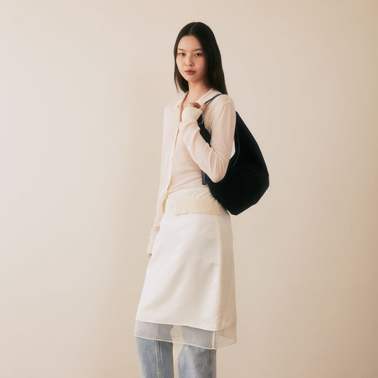MOSSY HOBO BAG (NYLON) BLACK