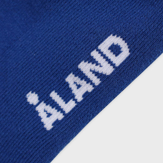 ALAND ISLAND LOGO JACQUARD SOCKS BLUE
