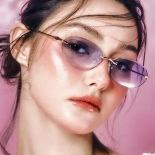 PAPETTI C3 BLUE LENS + GOLD FRAME