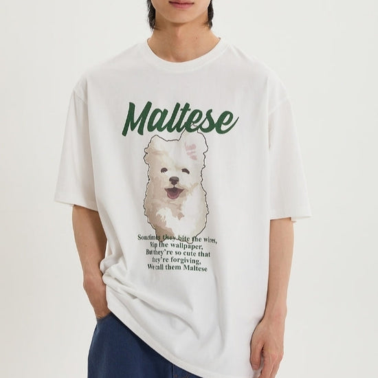 GOOREUM ILLUSTRATION HALF SLEEVE T-SHIRT WHITE