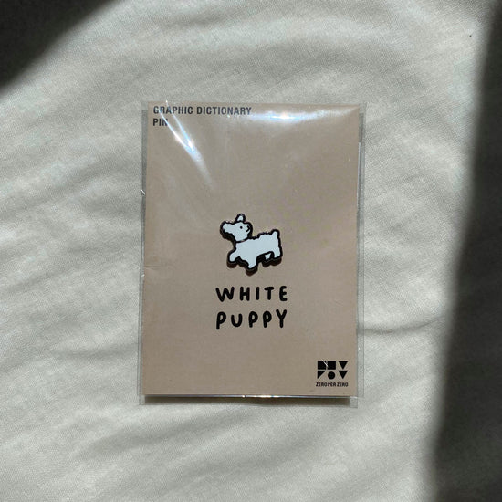 PIN WHITE PUPPY