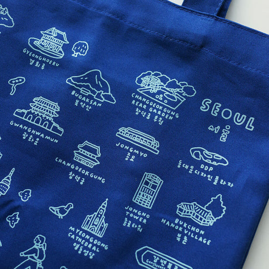 ECO BAG SEOUL DICTIONARY BLUE