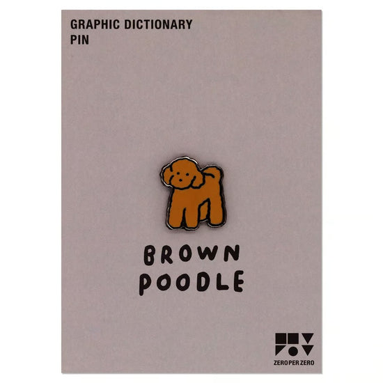 PIN BROWN POODLE