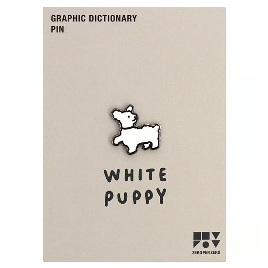 PIN WHITE PUPPY