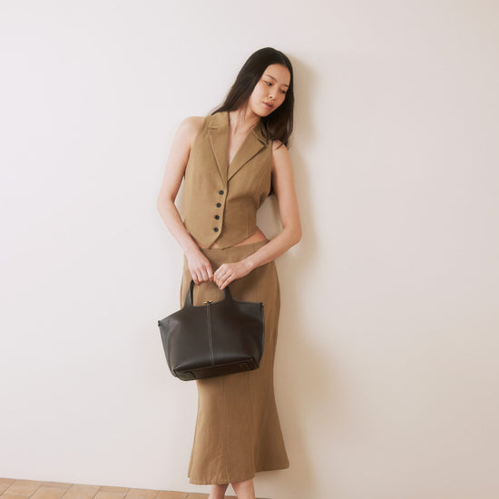 PANIER TOTE BAG DARK BROWN