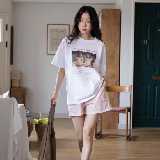 SUMMER GIRL FADED T-SHIRT IVORY