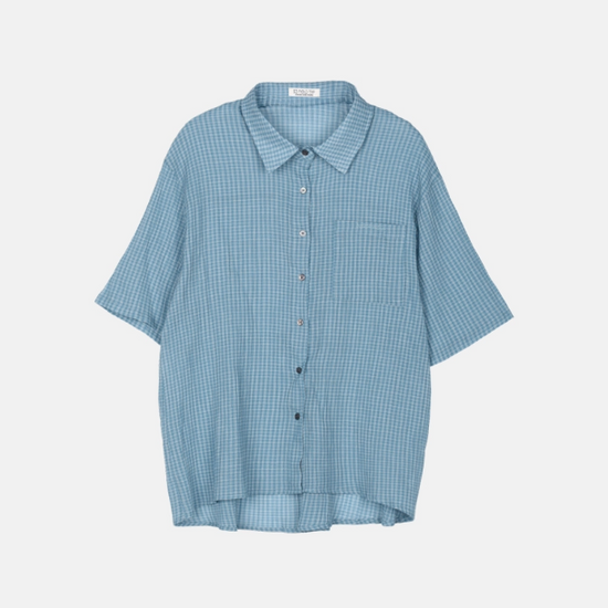 MONO THREADPOINT HALF SHIRT BLUE