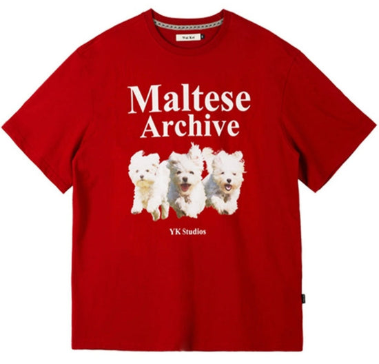 MALTESE ARCHIVE HALF SLEEVE TSHIRTS RED