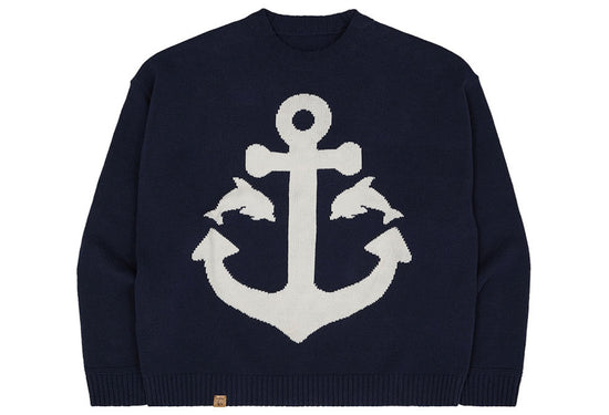 MARINE REVERSIBLE GRAPHIC KNIT NAVY