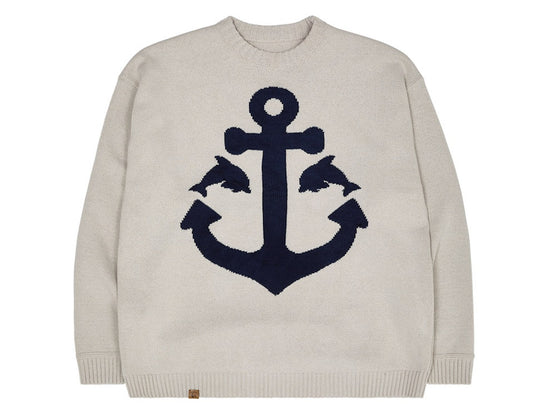 MARINE REVERSIBLE GRAPHIC KNIT IVORY