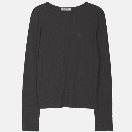 ROUND RIB T-SHIRT CHARCOAL