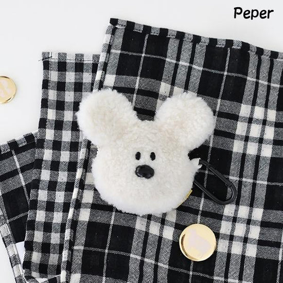 LITTLE PAPER BOUCLE AIRPODS POUCH PEPER