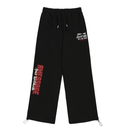 AMESSAGE SWEATPANTS BLACK