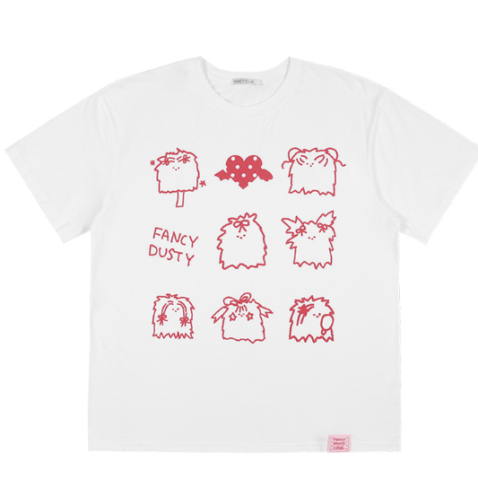 [FANCY X DUSTY] DUSTY DOODLE TEE WHITE
