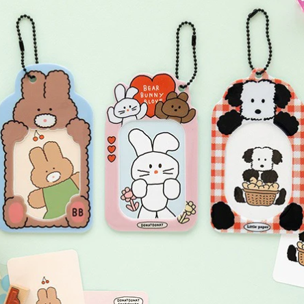 DONATDONAT PHOTO CARD HOLDER_BEAR&BUNNY MIX