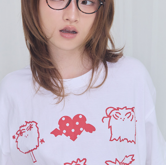 [FANCY X DUSTY] DUSTY DOODLE TEE WHITE