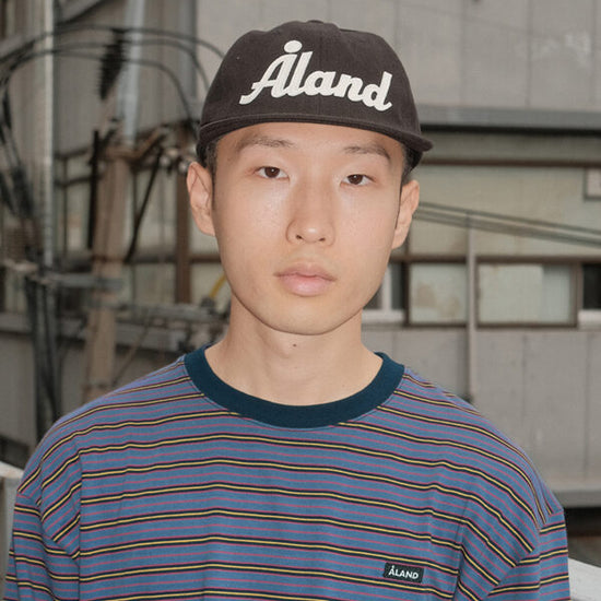 ALAND LOGO APPLIQUE CAP BLACK