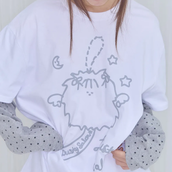 [FANCY X DUSTY] DUSTY CLUB LAYERED LONG SLEEVE WHITE