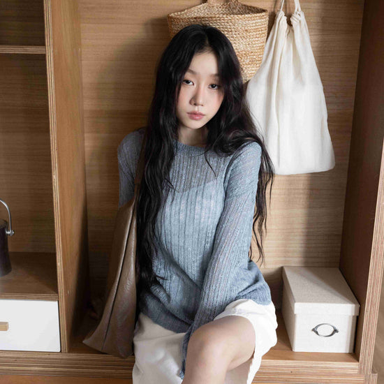 COASTLINE BOATNECK KNIT LIGHT BLUE